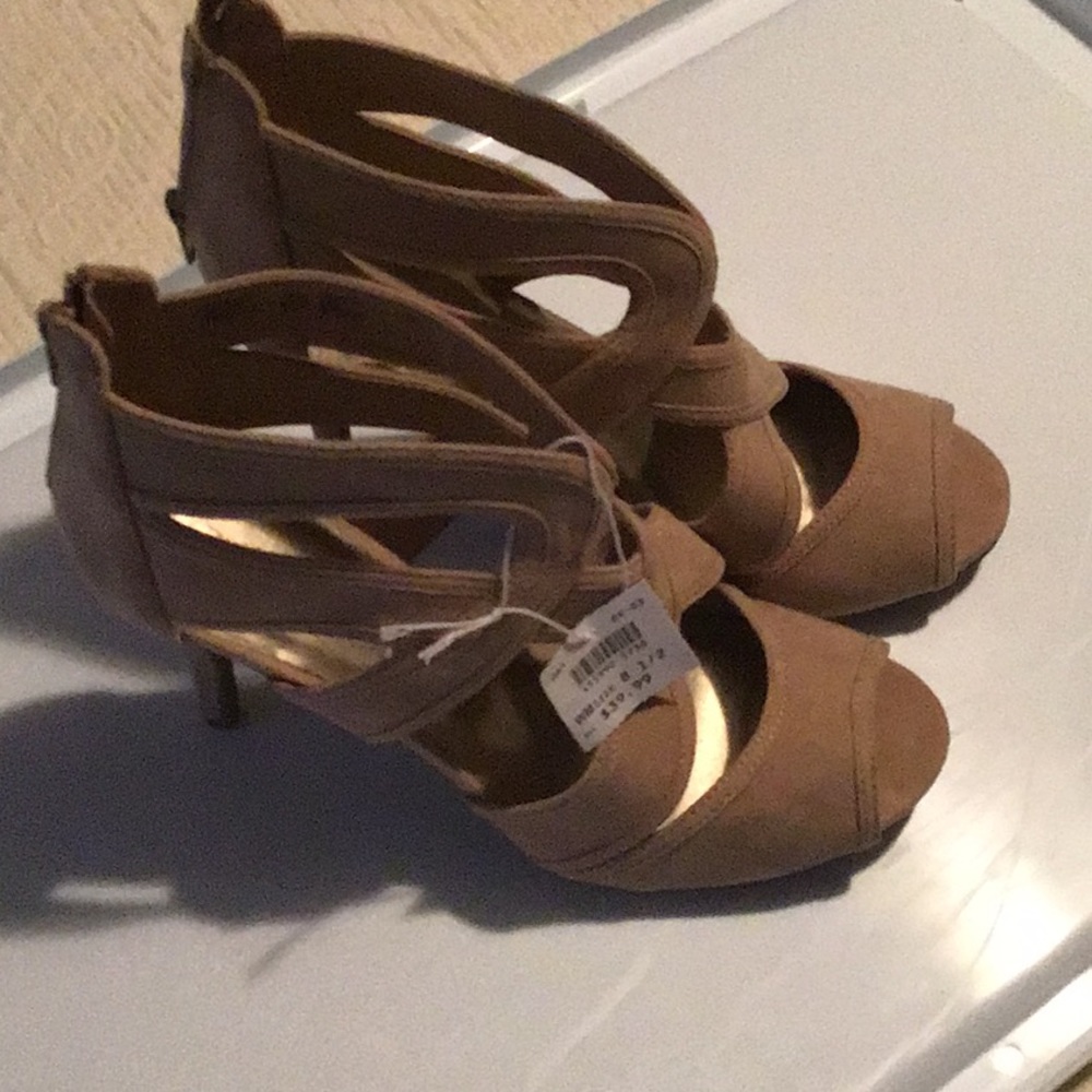 High heel sandal suede